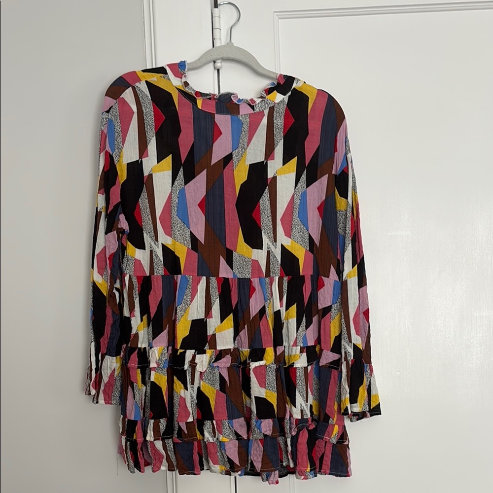 Colorful Geometric Patterned Shirt